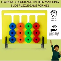 mira farmcraft Montessori Slide Puzzle Learning Colour And Pattern Matching Brain Game For Kids image 4