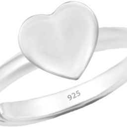 Cute Heart Design Adjustable Size Hallmark Pure 92.5 Sterling Silver Ring-image-52