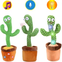happi tokens Dancing Cactus Toy – Talking, Singing, Plush Toy with LED Lights – Interactive image 4