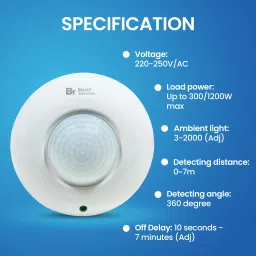 blackt electrotech BT31CC 360Ceiling PIR Motion Detector Sensor Switch For Auto On-Off Light PIR Sensors image 3