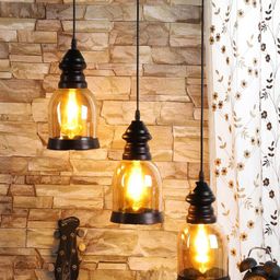 MFD HOME FURNISHING Black & Transparent Glass Quirky Cluster Light-image-26