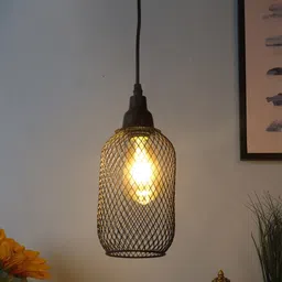 MFD HOME FURNISHING Black Iron Contemporary Hanging Lamp-image-54