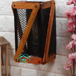 MFD HOME FURNISHING Black & Brown Self Design Quirky Wall Lamp-5