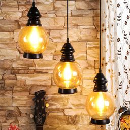 MFD HOME FURNISHING Black & Transparent Glass Quirky Cluster Lights-image-86