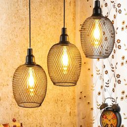 MFD HOME FURNISHING Black & Gold-Toned Iron Quirky Cluster Lights-picture-40