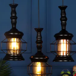 MFD HOME FURNISHING Black Iron Quirky Cluster Light-image-37