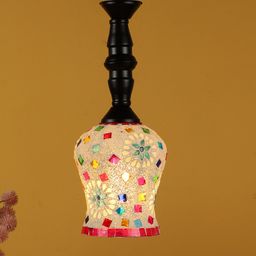 MFD HOME FURNISHING Multicoloured Glass Quirky Hanging Light-10