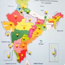 100% High Quality Wooden Map Of India Educational Puzzle For Kids-11