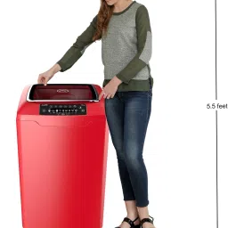 godrej 7 kg Fully Automatic Top Load with In-built Heater Red image 4