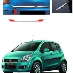 Dicky Trim/Diggi Patti/Diggi Garnish/Boot Garnish/Dicky Garnish/Car Diggi Chrome Garnish/Rear Trunk Dicky (Chrome) A170 Matte, Glossy, Chrome Maruti Ritz Rear Garnish-image-41