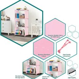 octavic Plastic 4 Shelf Book Organizer Plastic Open Book Shelf image 3