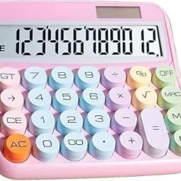 Colorful Candy Colored Electronic Calculator Large LCD Display Round Button Colorful Candy Calculator with 12-Digit Large LCD Display,Cute Mechanical Design BasicCalculator-picture-11