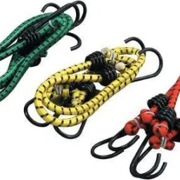 Shock Cord Cables, Luggage Tying Rope With Hooks (Length 5 ft Set of 3) Multicolor-18