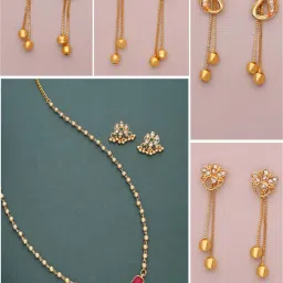 Brass Gold-plated Rose Gold, Gold Jewel Set-image-1