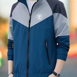 Men Colorblock Sports Jacket-image-35