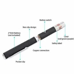 zerecord Green Multipurpose Laser Beam Light Disco Pointer Pen with Adjustable Antena Cap to Change Project Design for Presentation ( Batteries Included ) image 2