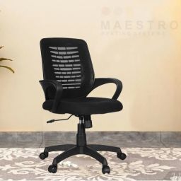 m.g enterprises Home & Office Mesh Chair with Fixed Handles - Comfortable Desk Chair Fabric Office Conference Chair-picture-42