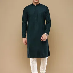 Sanwara Ethnic Motifs Embroidered Chikankari Straight Kurta with Pyjama-55