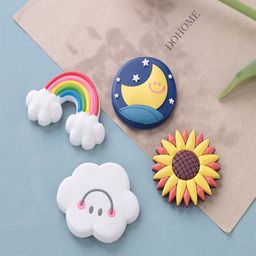 Kuber Industries Blue & White 4 Pieces Sky Shape Decorative Fridge Magnets-image-60