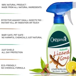 oregamo Lizard Gone Natural Lizard Repellent Spray (200 ML) : Non Toxic Lizard Repellent, Repellent not Lizard Killer, Herbal Lizard Repellent, Lizard Out Spray, Lizard Spray For Home, Liz Out, image 3