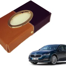 Chrom-Black-Tan Tisue Box Leatherete-196 Vehicle Tissue Dispenser-16