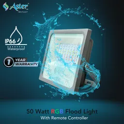 aster lite RGB 50W LED Color Changing Flood Light With Remote, IP66 Flood Light Outdoor Lamp image 3