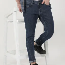 lee Men Skinny Mid Rise Dark Blue Jeans-picture-30