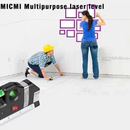 zucur Laser Leveler Tool Multipurpose Laser tape measure Line 8ft+ Tape Measure Ruler Adjusted Standard Magnetic Line Level image 5