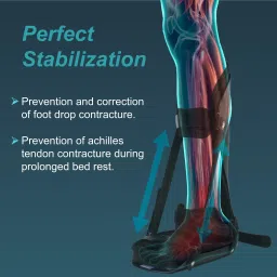 tynor PF Night Splint Derotation, Black, Large, 1 Unit Ankle Support image 2