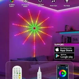 Vedara ™Smart Fireworks Led Light Music Sync with Launch Effect Remote & APP Control Light Strip image 3
