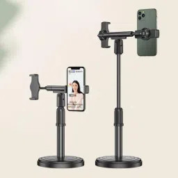 Viraan Dual Head Mobile Stand with Height Adjustable for Online Classes Compatible with All Smartphone ( DUAL MOBILE HOLDER ) Mobile Holder-image-10