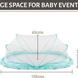 turtlegrip Nylon Infants Washable Portable Baby Mosquito Net|Anti-Bug Crib Net Foldable Bottomless Baby Crib Net Mosquito Net image 2