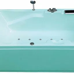 Euro 5.5 Feet Acrylic with Bubble Bath and Filler System - Cyan Blue Free-standing Bathtub-image-57