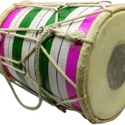 Indian Wooden Multi-Color Mini Dholak For Kids Multi-color Nut & Bolts Dholak-image-31