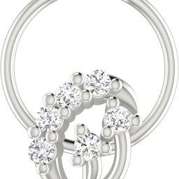 avsar Vidhi 14kt Cubic Zirconia White Gold Nose Wire-image-57