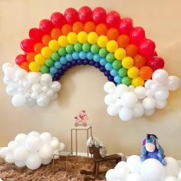 Solid Rainbow Birthday & party Garland Kit of 52 pcs – For Kids, bhabhi, girls, wife Balloon-15