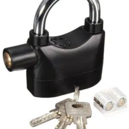 Misaki Anti Theft System Security Pad Lock with Burglar Smart Alarm Siren Motion Sensor Alarm Lock-A5 Heavy Duty Weatherproof Long Shackle Padlock Safety Lock (AL-105)-82