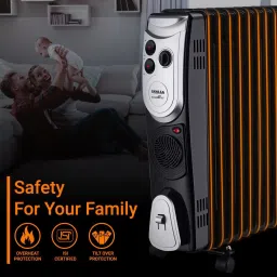 inalsa Combust 11F OFR With Turbo Fan I Variable Temperature Control 11Fins Oil Filled Room Heater image 4
