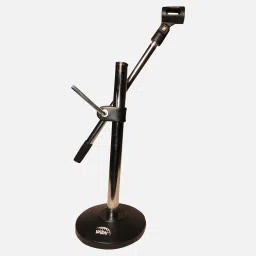 WON Table/Floor Microphone instrument 24 Inch Stand Black Round Base FULLY IRON Monopod-26
