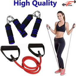 0.5 kg Men & women Resistance tube & Hand Gripper For Workout Tube For Home Gym Use Home Gym Combo-image-23