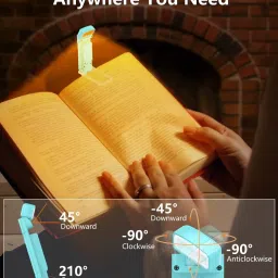 NOVUSOL Book Reading Light with Timer, Rechargeable Light 3 Amber Colors & 5 Brightness Light Strip image 5