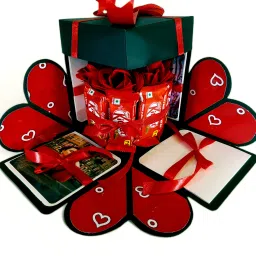 Explosion Box Love Gift for Couple(8 Chocolate) without photo(8 photo space) Greeting Card-picture-26