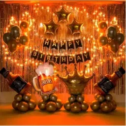 Solid Printed Happy Birthday Decoration kit Combo - 613Pcs for Birthday Decor Balloon-image-4
