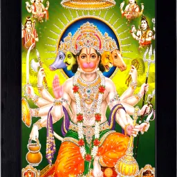 Hanuman ji-Photo Frame Black 10x14, Photo Size A4 12 inch Spritual-picture-25