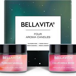Aroma Candles Pure Soy Wax 4 X 60g each, Vanilla, Cinnamon, Lavender & Rose, Candle-5