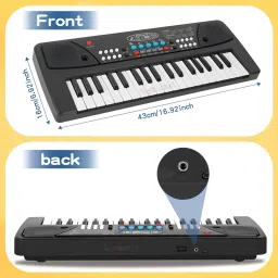 toybucket 37 Keys Piano Keyboard Toy for Kids | DC Power Option | Microphone & Recording image 2