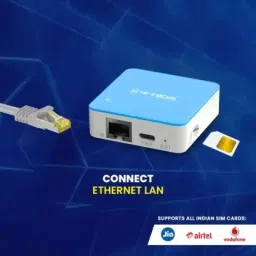 HI-FOCUS MINI PORTABLE ALL SIM SUPPORTED DATACARD WIFI LAN USB TATHERING 3 IN 1 DEVICE 4G Router 2.4 GHz 150 Mbps Wifi Speed Dual Band Internal Antenna MiFi (Sim Based), Ethernet (Cable Broadband) image 2