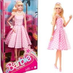 The Movie Doll, Margot Robbie as, Doll Wearing Pink Outfit with Cowboy Hat-image-45