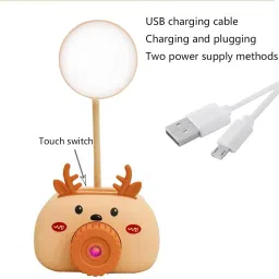 rockjon 4 in 1 Kids Desk Lamp with Pencil Sharpener, USB Rechargeable Study Table Light Study Lamp image 5