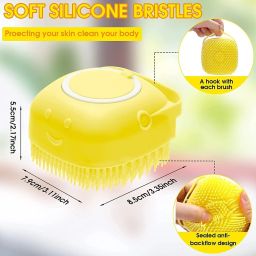 Silicone Bath Brush Shower Massage Scrubber Body Skin Exfoliating Scrubbing 003-image-2